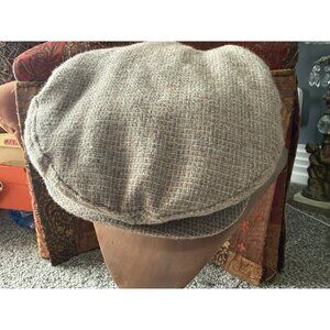VTG ARTEL Tweed Newsboy Cabbie Driver Cap Caddie Had Made In USA SZ M